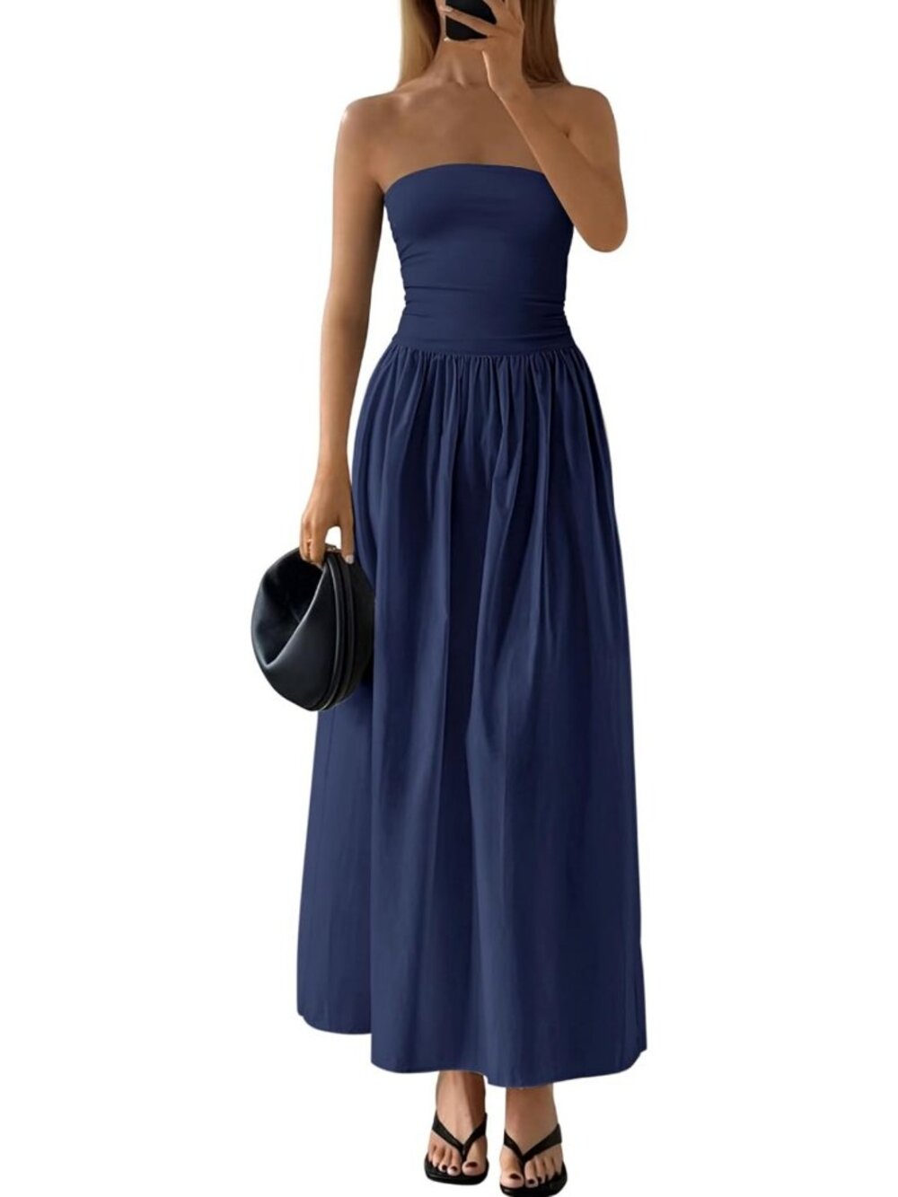 Elegant Summer Strapless Maxi Dress | Tube Top, Flowy, Boho Chic Style